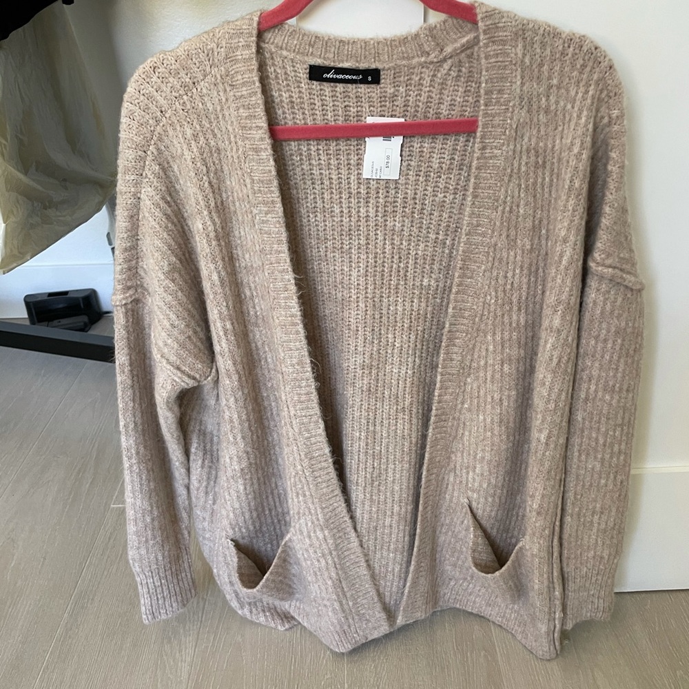 Olivaceous My Cardi Cardigan Sweater, Small